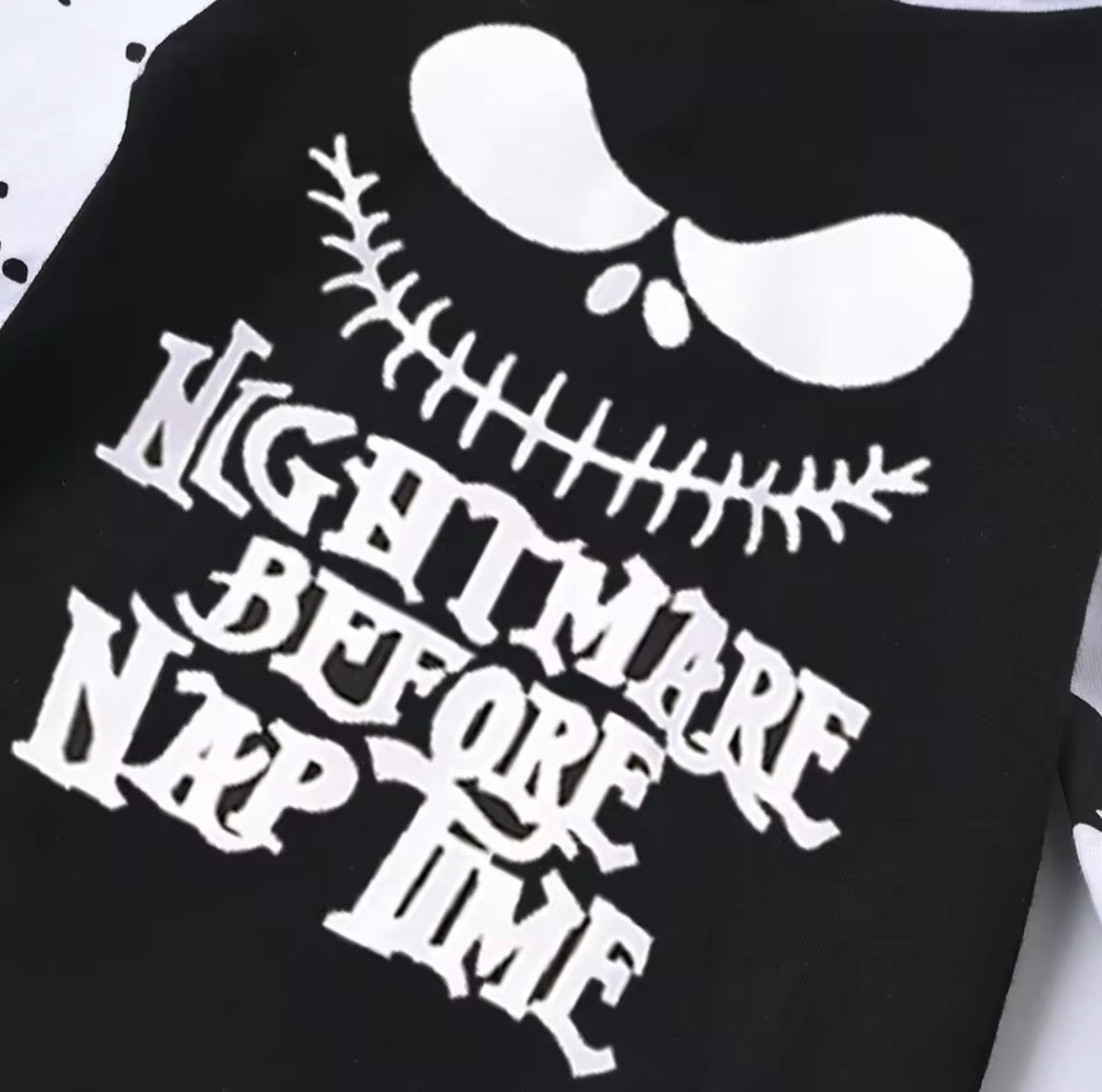 “Nightmare Before Nap” Long Sleeve Hooded Romper 🎅🏻🎃