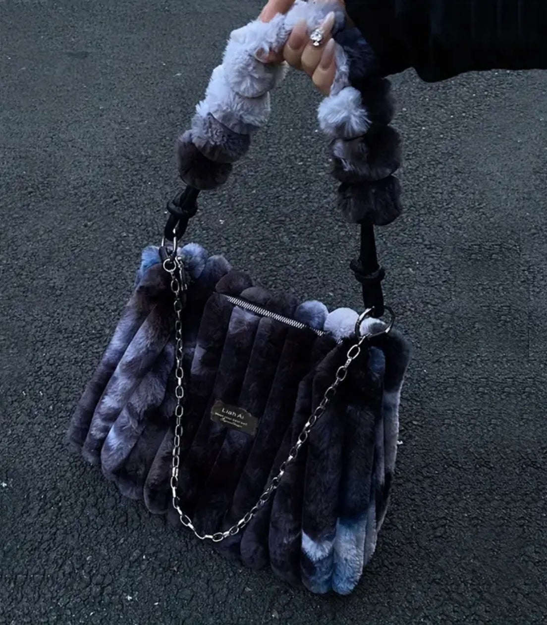 “Fluffy Gradient” Shoulder Bag