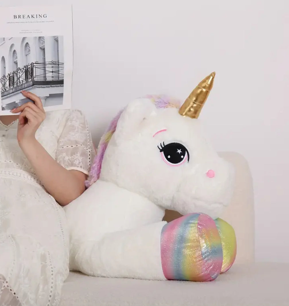 44” Giant Plush White Unicorn Body Pillow 🦄