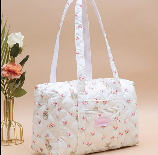 Bolso de hombro floral para mujer, bolso de viaje ligero de gran capacidad 🌸