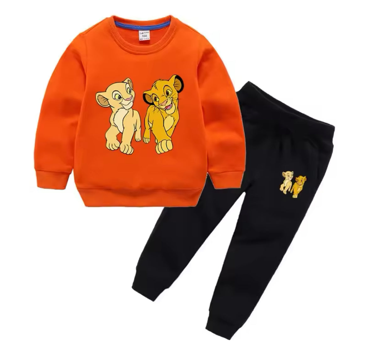 “The Lion King” Pullover Top Sweatshirt & Sweatpants, Two Piece