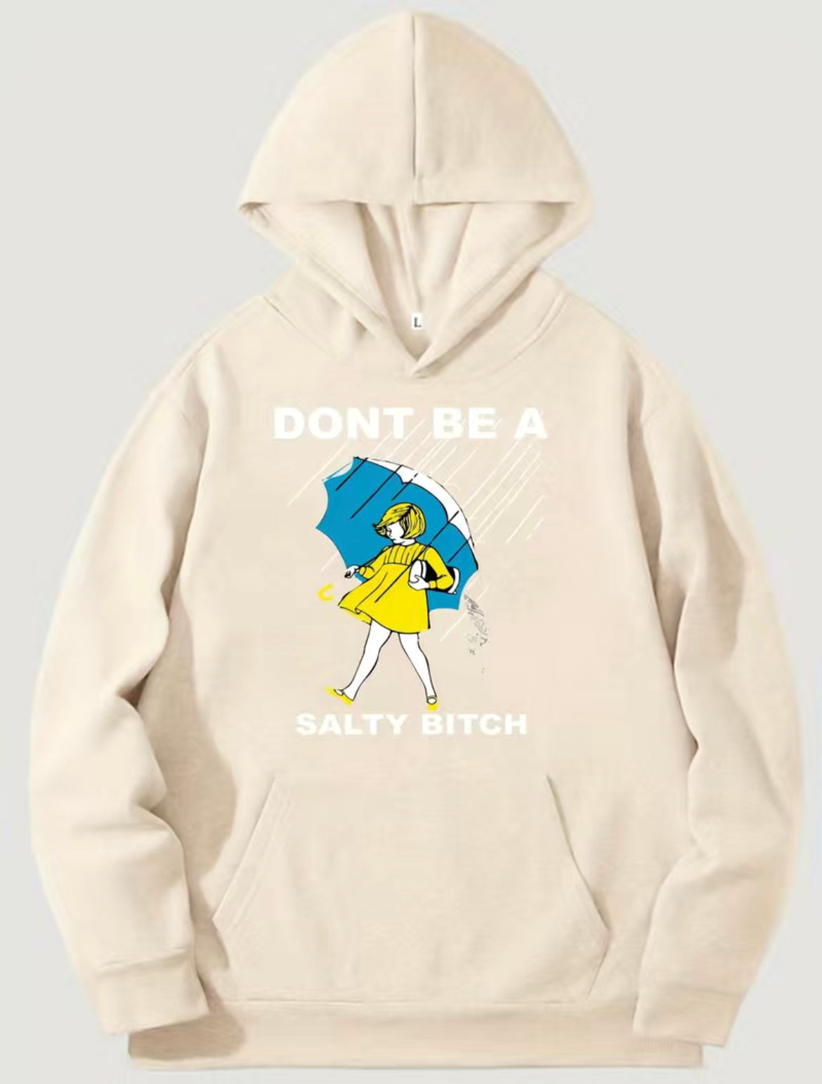 “Don’t Be Salty” Casual Pullover Hooded Sweatshirt With Kangaroo Pocket