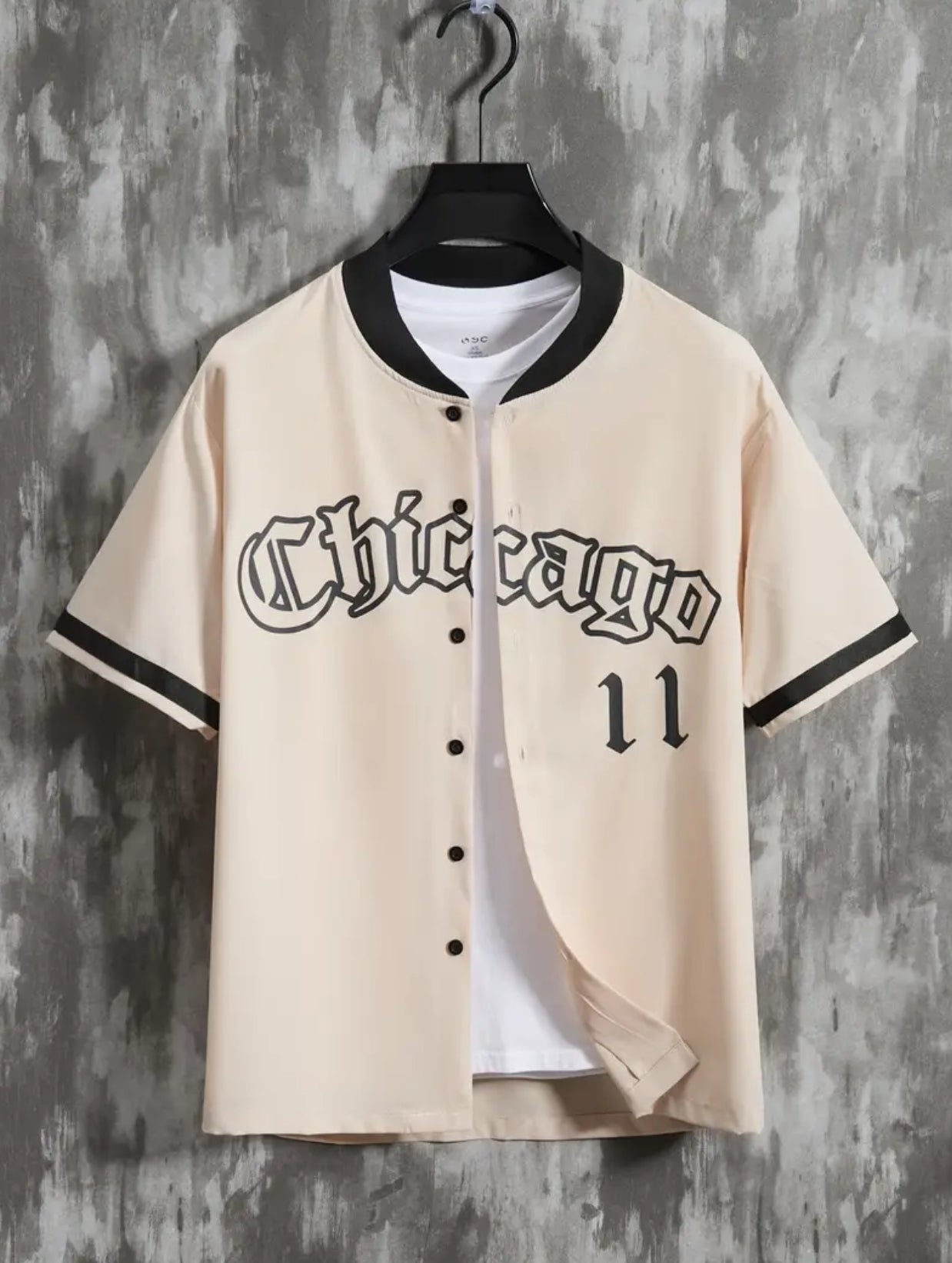 Men's Stylish Baseball Jersey, Short Sleeve, Casual, Lightweight Fabric