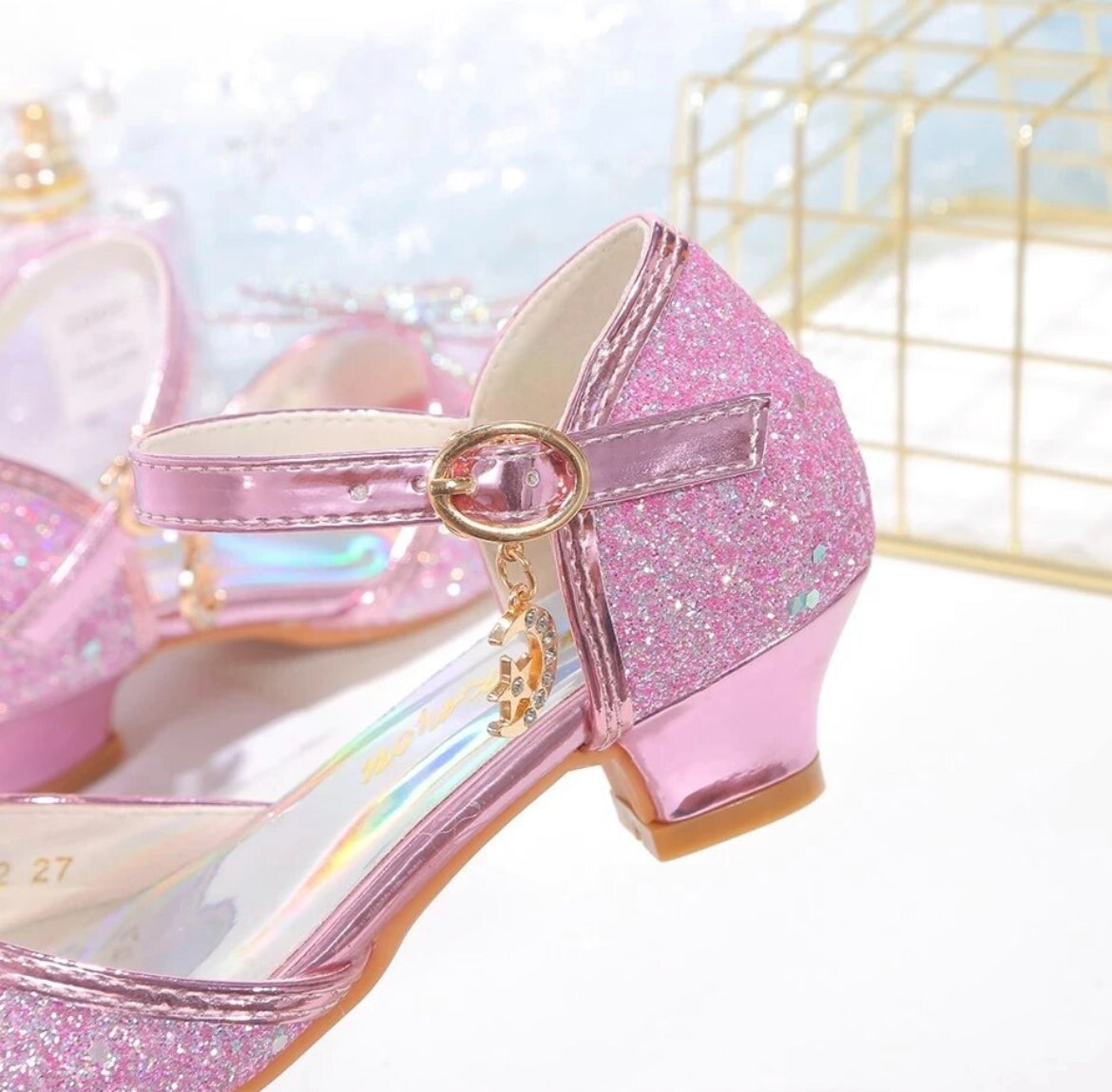 Girls Butterfly Kisses Crystal Rhinestones Princess Leather Shoes