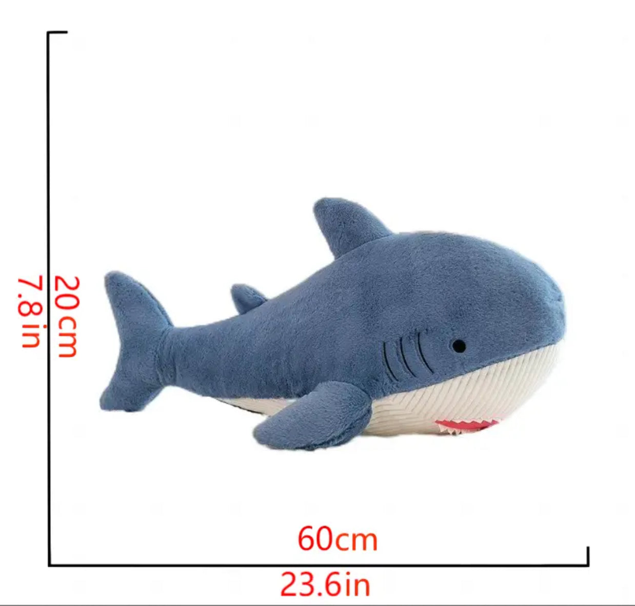 “Shark”  Stuffed Plush Animal, Pillow Decor, Toy