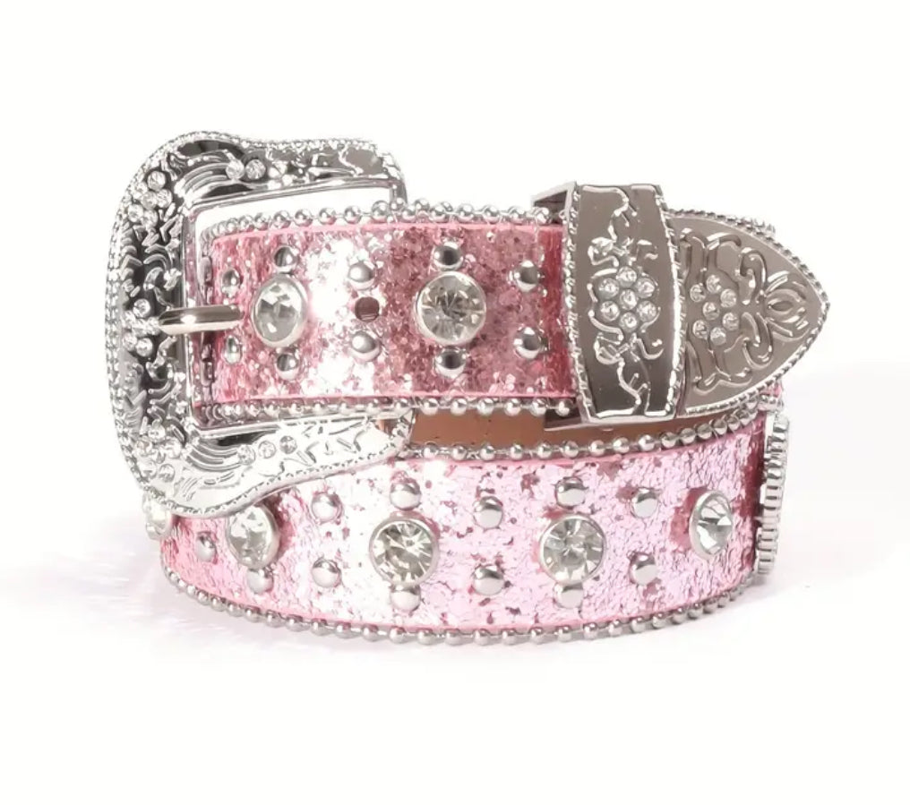 “Western Kids” Cross Rhinestone Belt