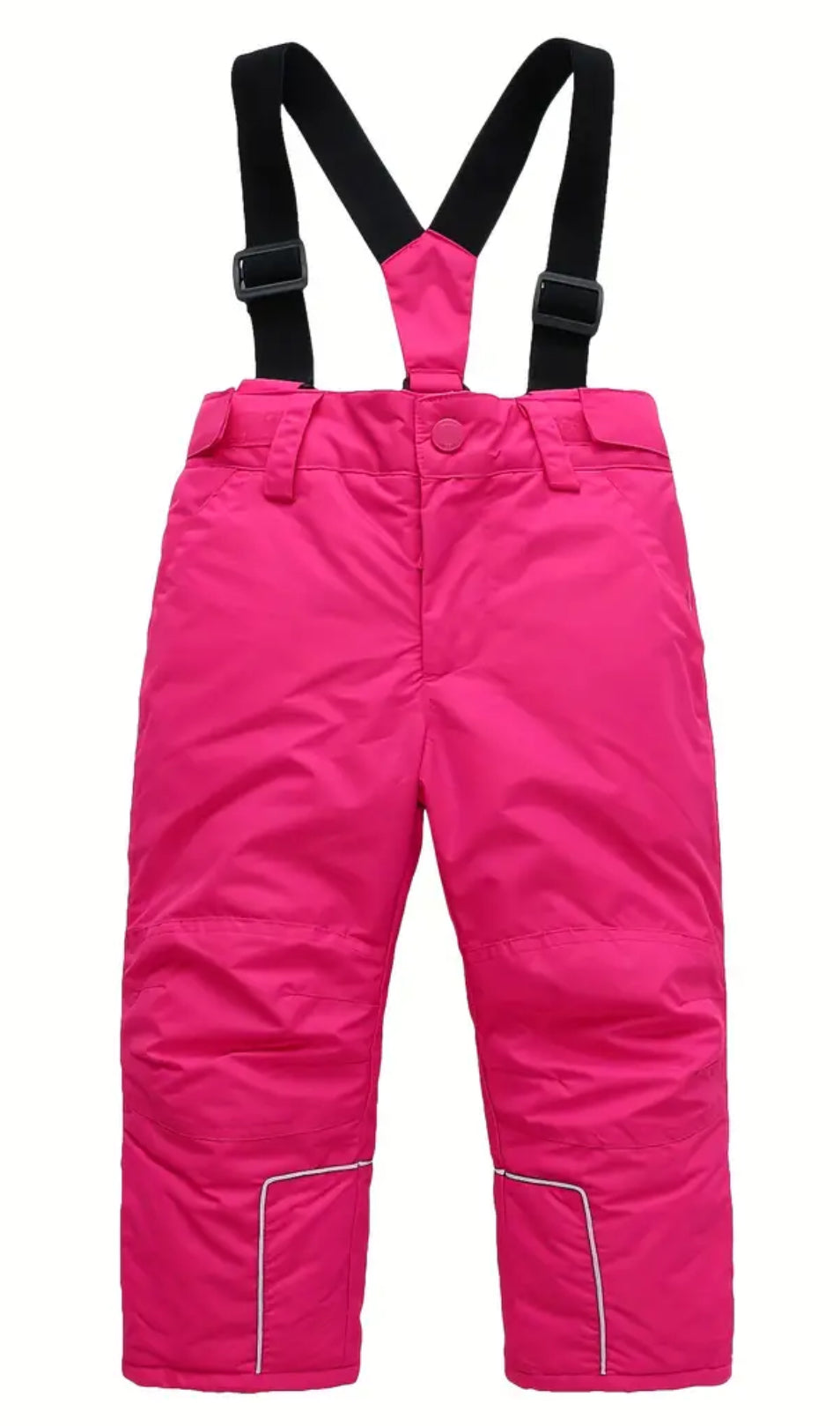 Children’s Solid Suspender Ski Trousers Set, Winter Protection + Sports Skiing