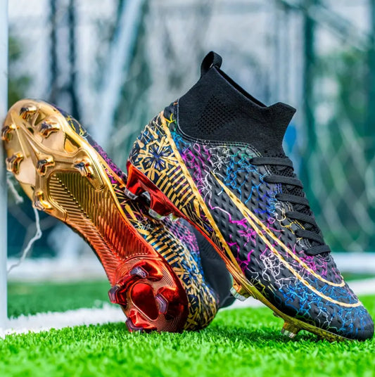 Botas de fútbol unisex AG para adolescentes, antideslizantes y profesionales para exteriores