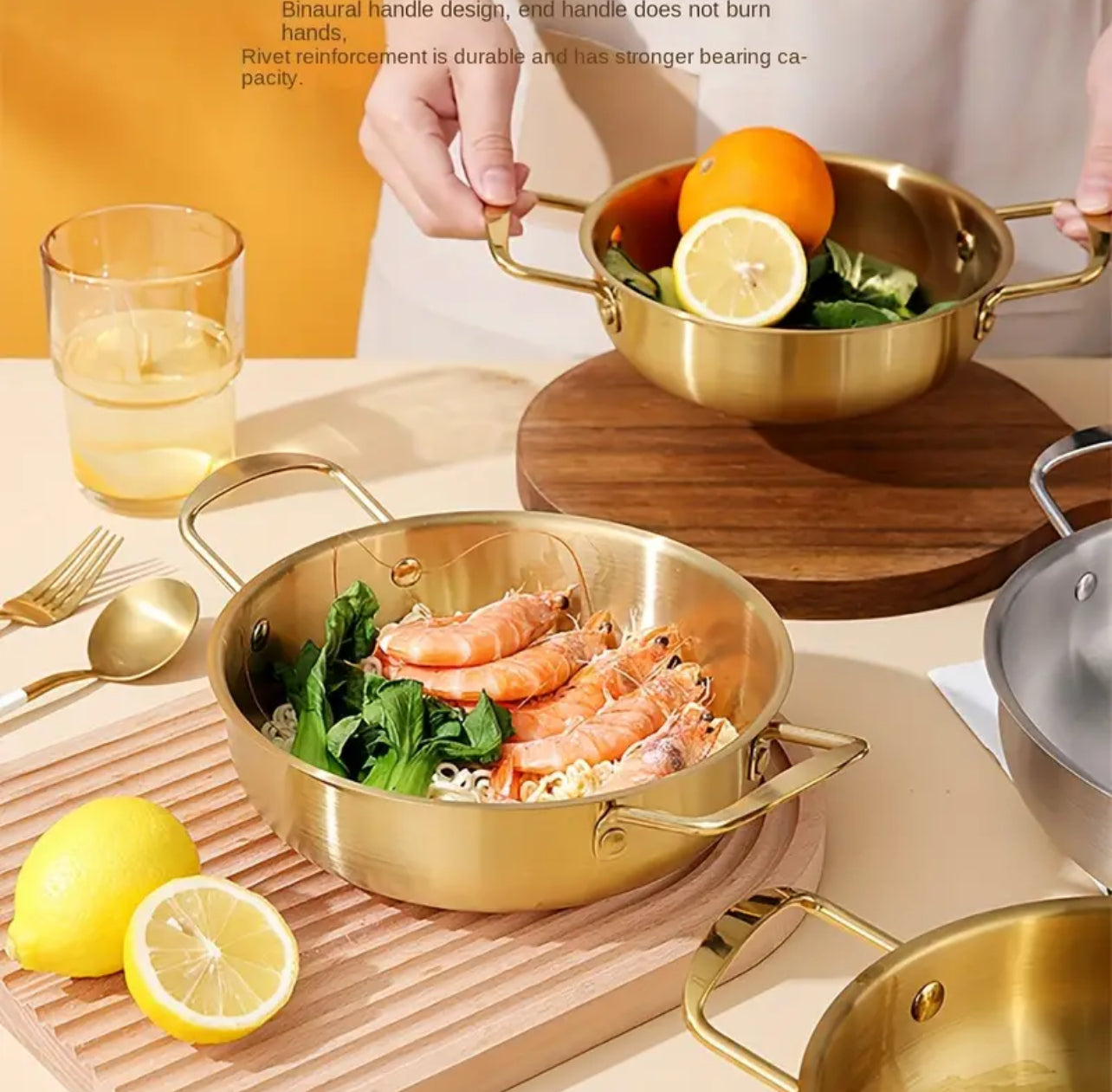 1pc Stainless Steel Korean-style Pot, Seafood Plate, Posh ♥️ Home Collection