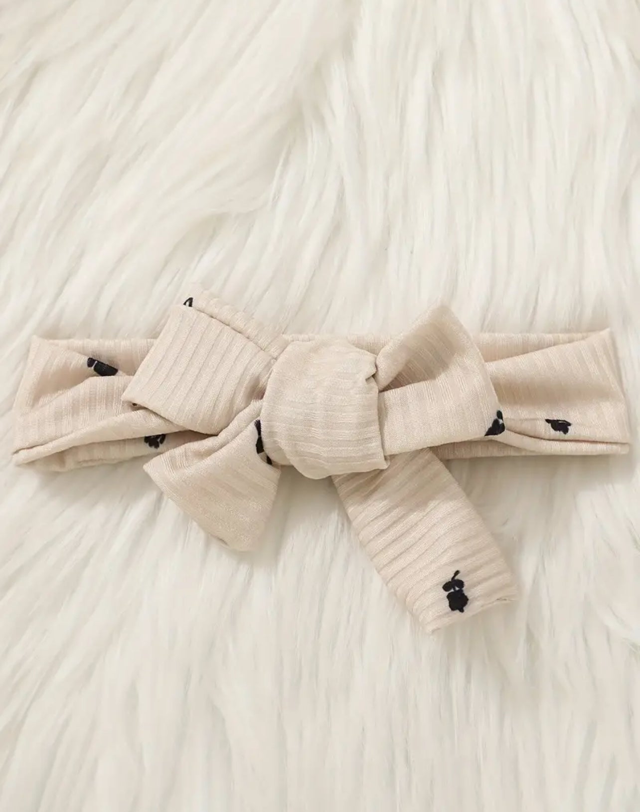 Baby Girls Twigs & Bow Flying Sleeve Triangle Romper + Trousers + Headband 3pcs Set