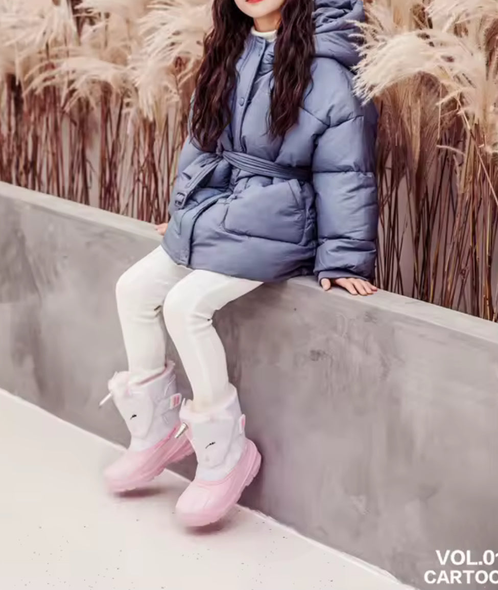 Girls “ADORBS” Snow Boots Waterproof Slip & Cold Weather Resistant