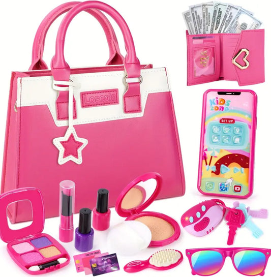 Kids Purse With Pretend Makeup, 29 pcs