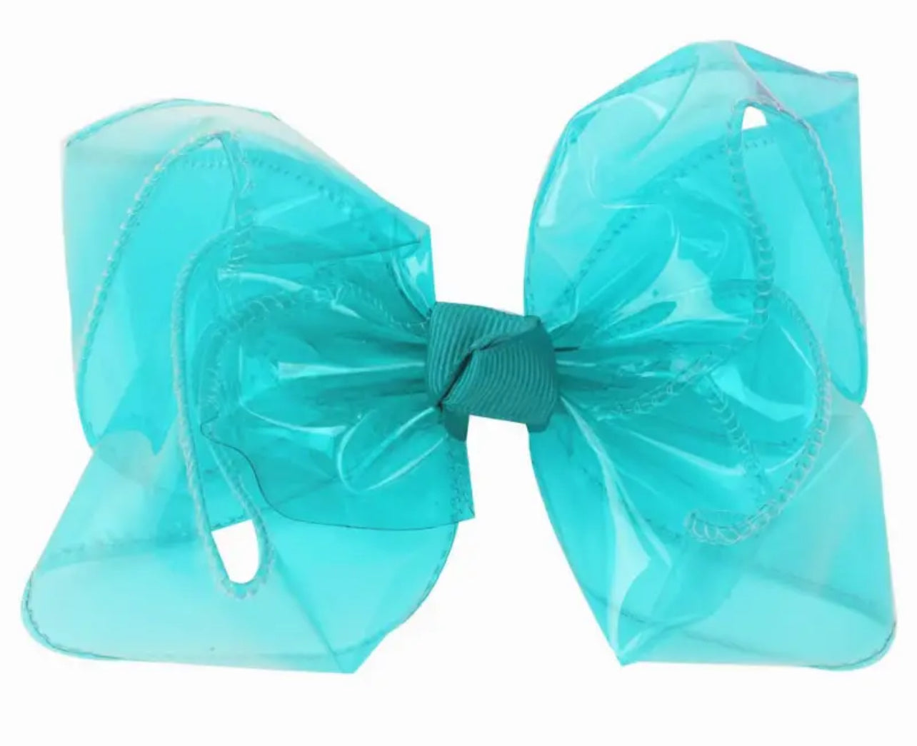 Waterproof Glitter Jelly Bows with Clips 3”