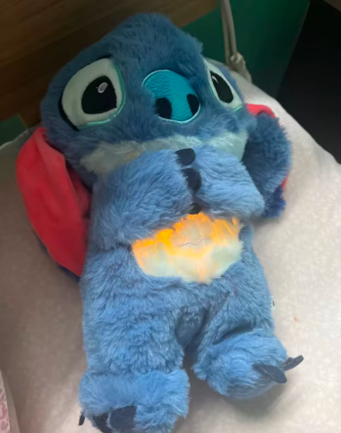 “Lilo  & Stitch” Breathing Musical Stitch /Angel with Light Soothing Sleeping Sounds & Glow Light, 12”