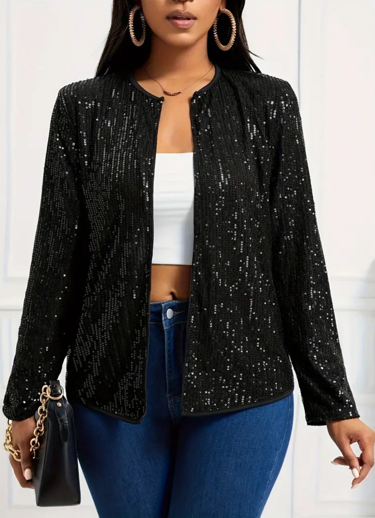 “Bling Jacket” Sequined Casual Long Sleeve Outerwear