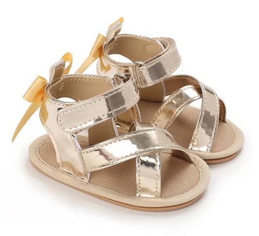 Babies & Bows Fashion Sandals, Soft Rubber Sole Anti-Slip, 0-18M, Glam ✨ Babies Collection