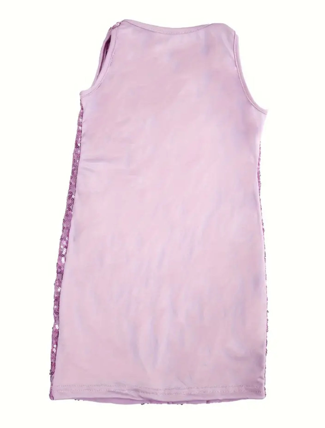 Glittering Sequin Decor, Sleeveless Dress For Girls