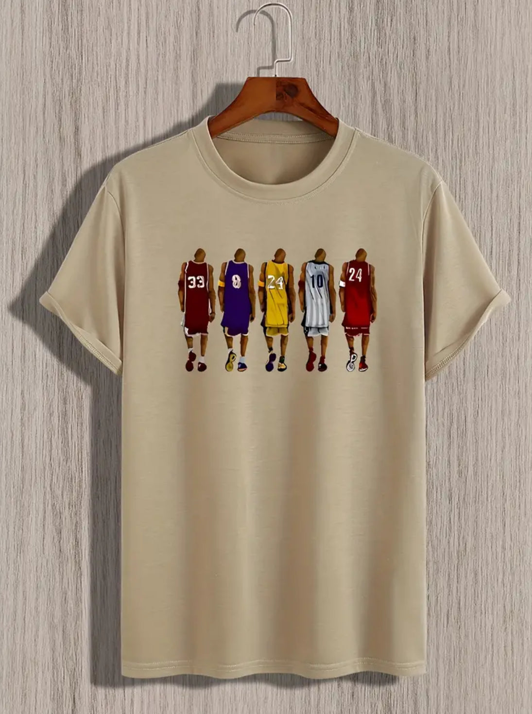 “Baller” 🏀 Camiseta de manga corta con gráficos de jugadores de baloncesto para hombre, hasta 2XL