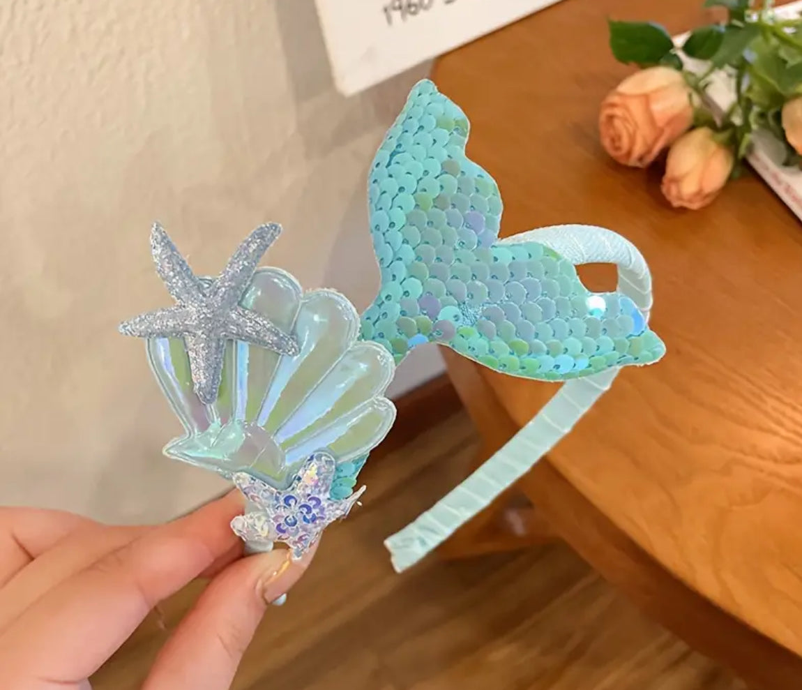 Mermaid Tail 🪸 Princess Shell Starfish Charming Hair Accessories