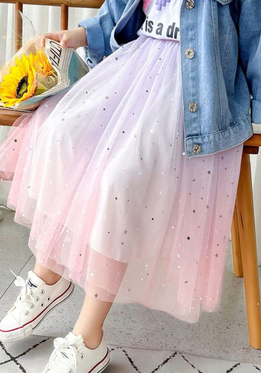 Pantallona të gjera "Dazzling Dream" Ombre Sequin Princess Tutu Skirt