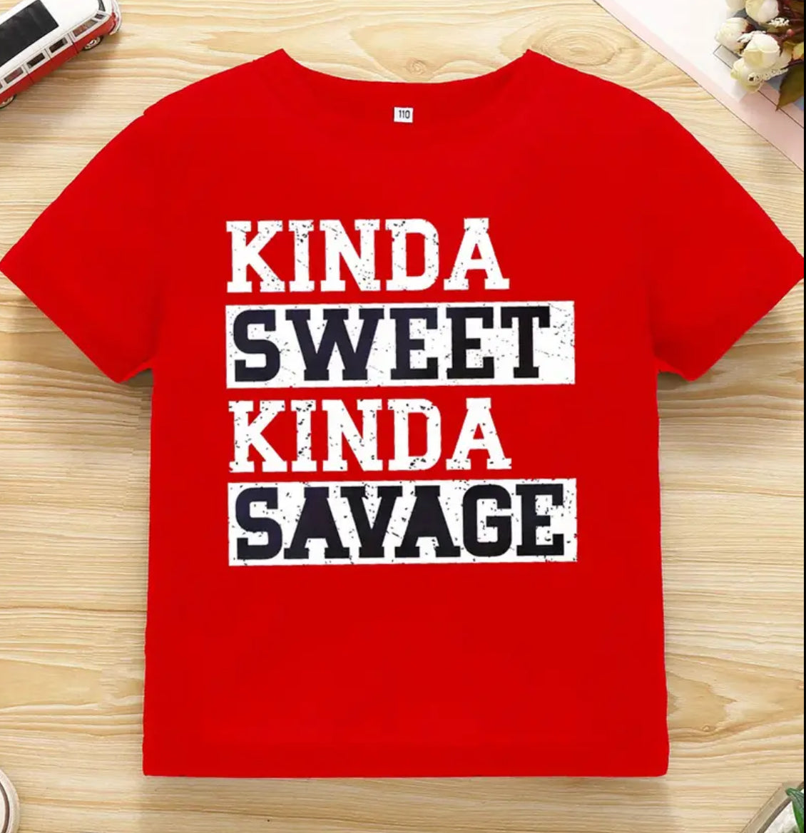 “KINDA SWEET KINDA SAVAGE” Casual T-Shirts, Soft Comfy Crew Neck