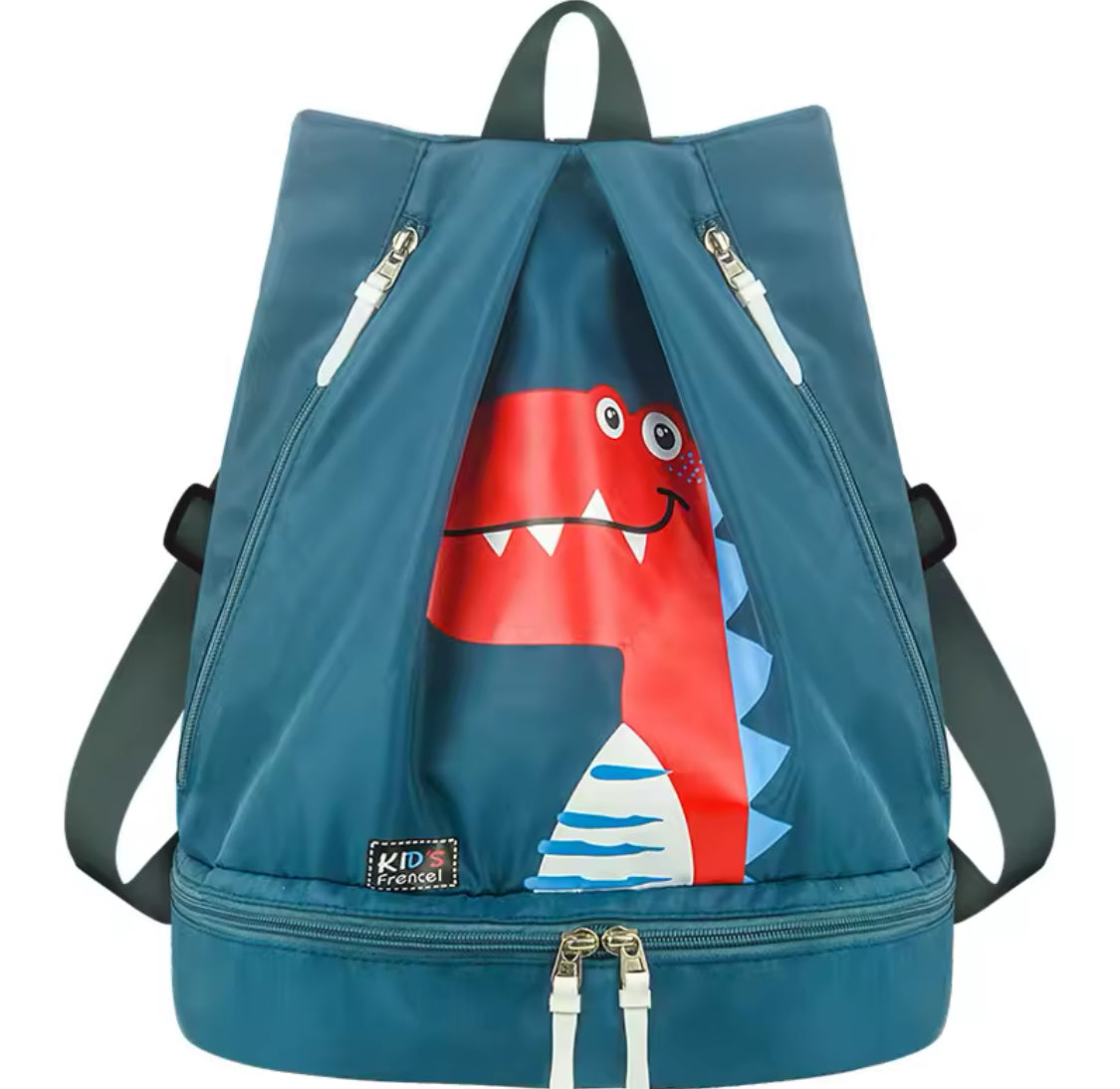 Children's Dino 🦖 Wet and Dry Storage Beach Backpack, Water Repellent