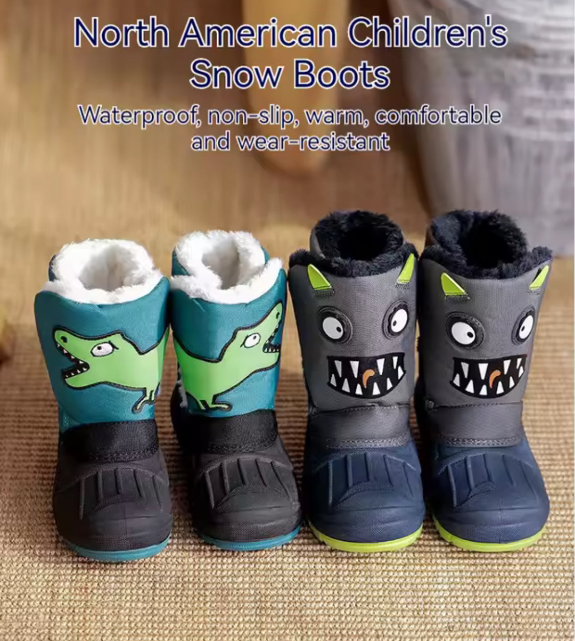Boys “COOL” Snow Boots Waterproof Slip & Cold Weather Resistant