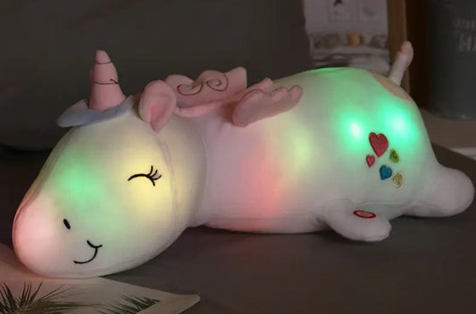 24’’ Color Changing LED Light-Up Unicorn Plush Toy - Soft, Cuddly Stuffed Animal