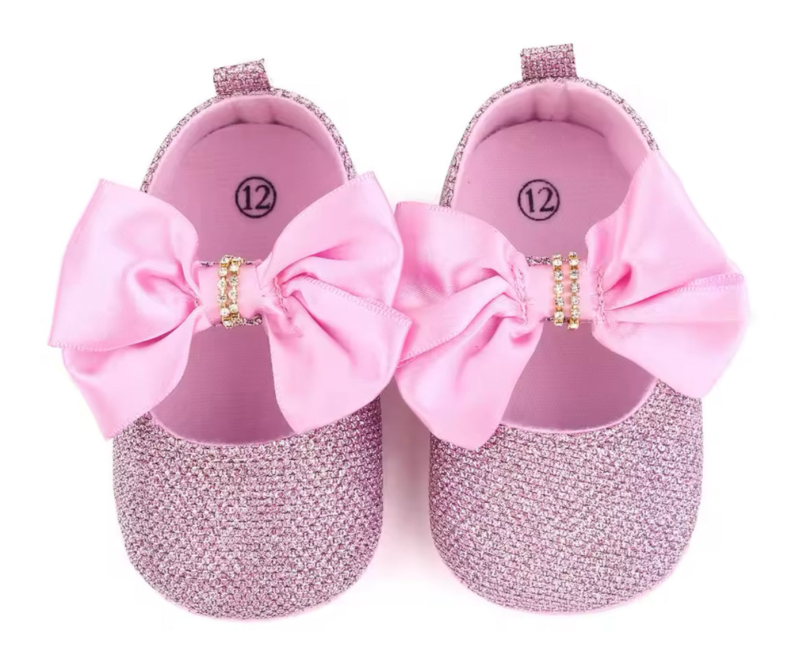 Rhinestone Baby Girl Shoes Bling Mary Jane Flats