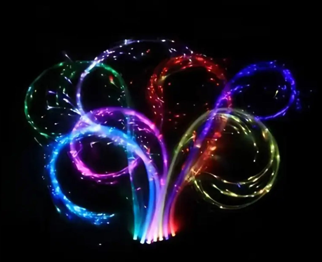 1pc 70inch LED Fiber Interactive Dance Whip 360° Rotation 5 Light Effect Modes