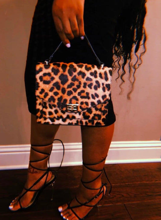 Leopard Clutch Bag 🐆 Mini Twist Lock