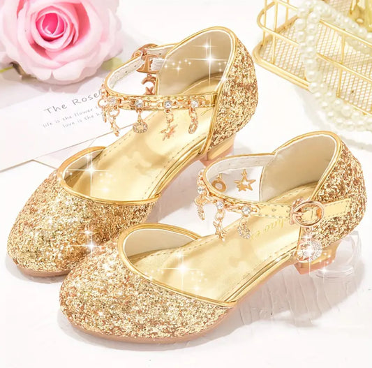 Gypsy, Elegant Sequin High Heel Shoes For Girls