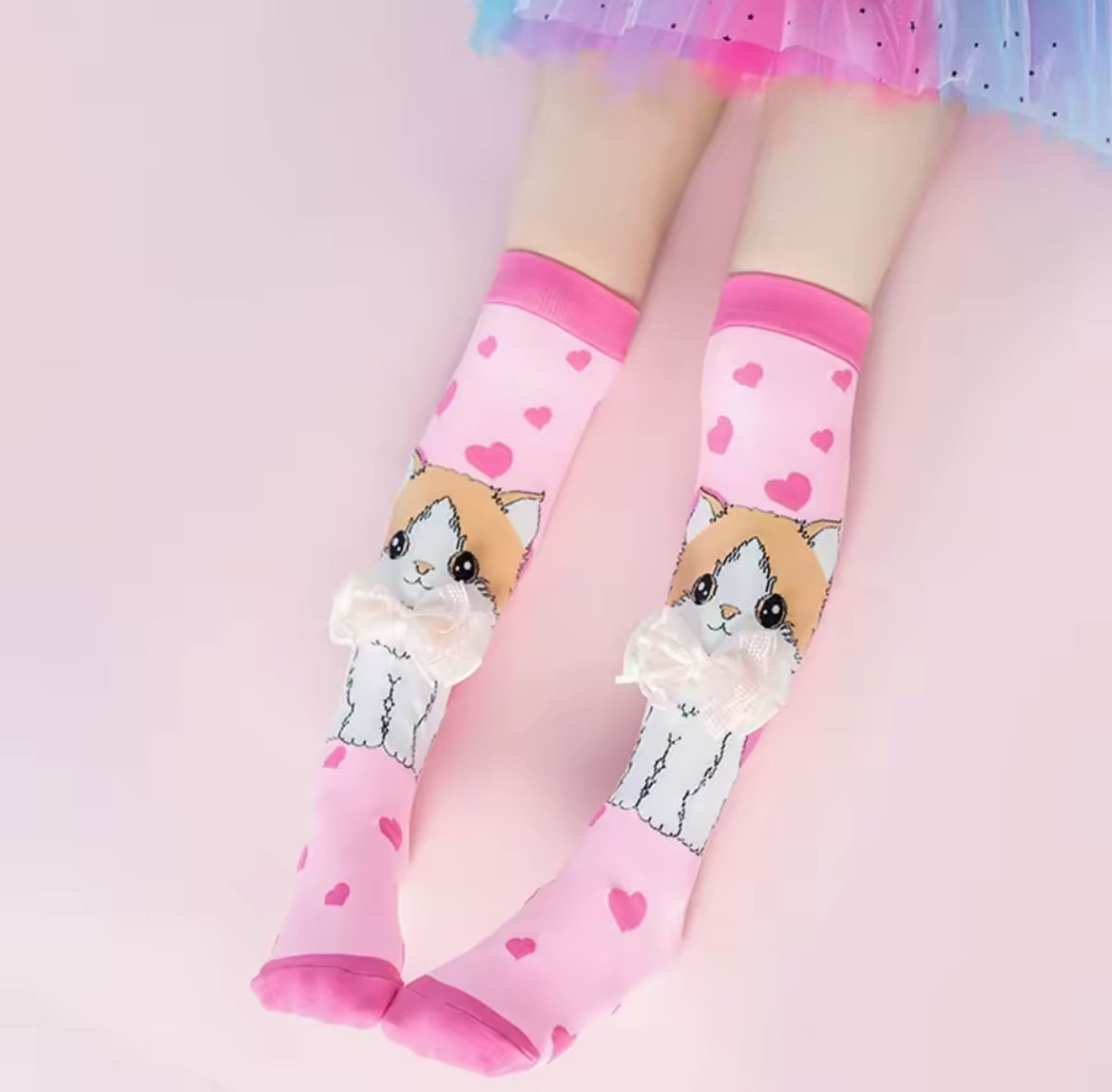 Girls 3D Warm Knee High Socks, 1 Pair