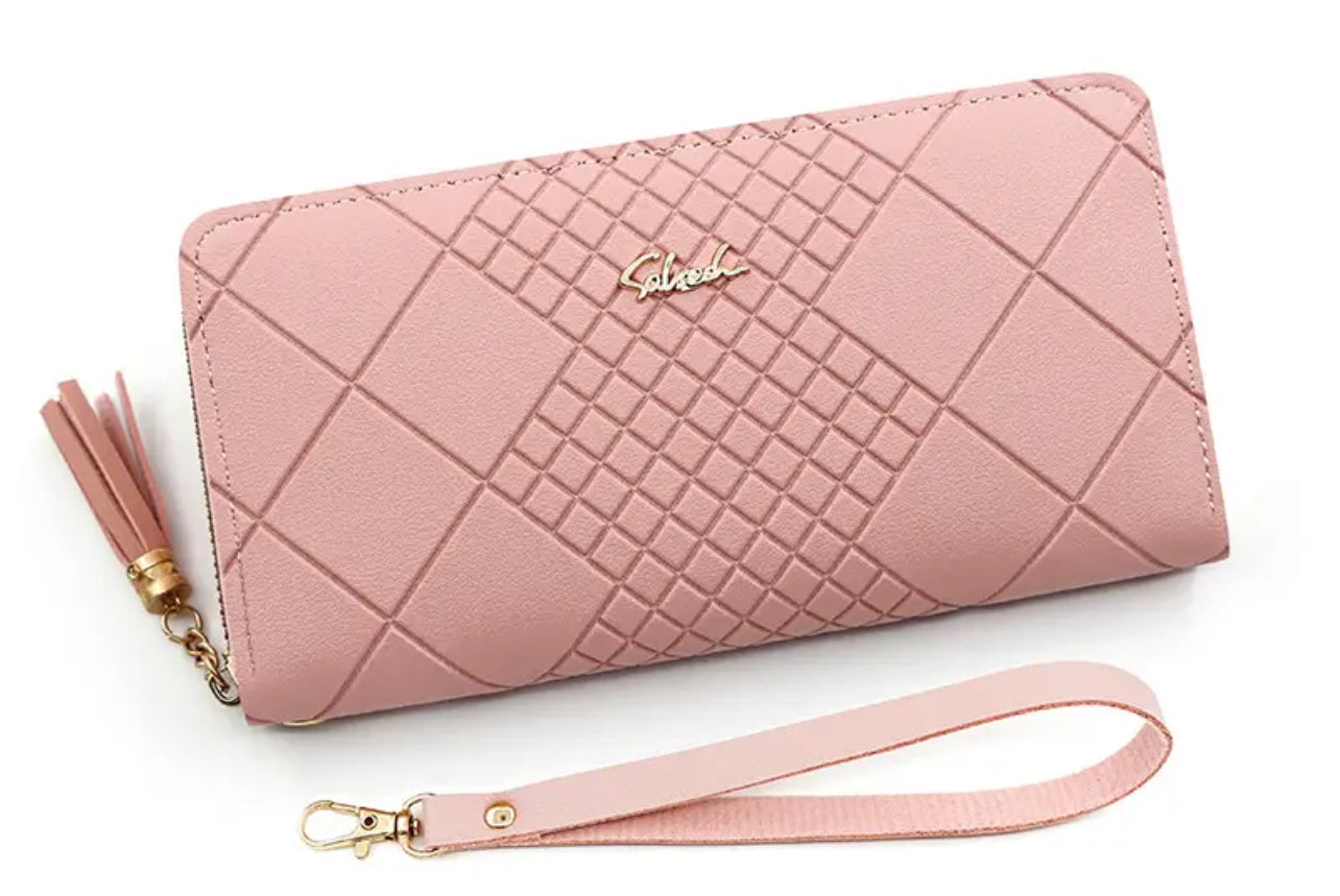 Modern Wristlet, Faux Leather Clutch Wallet