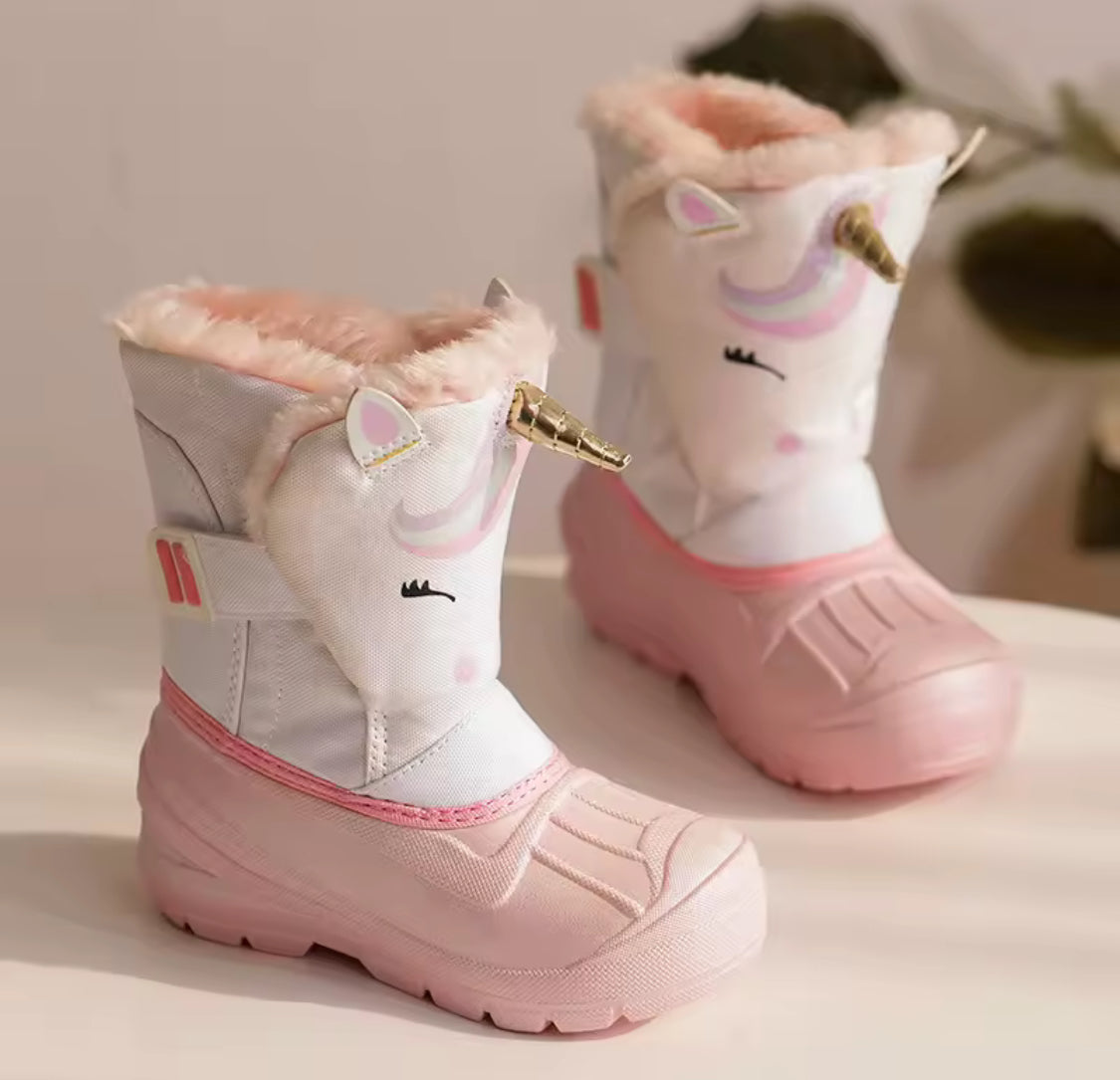 Girls “ADORBS” Snow Boots Waterproof Slip & Cold Weather Resistant