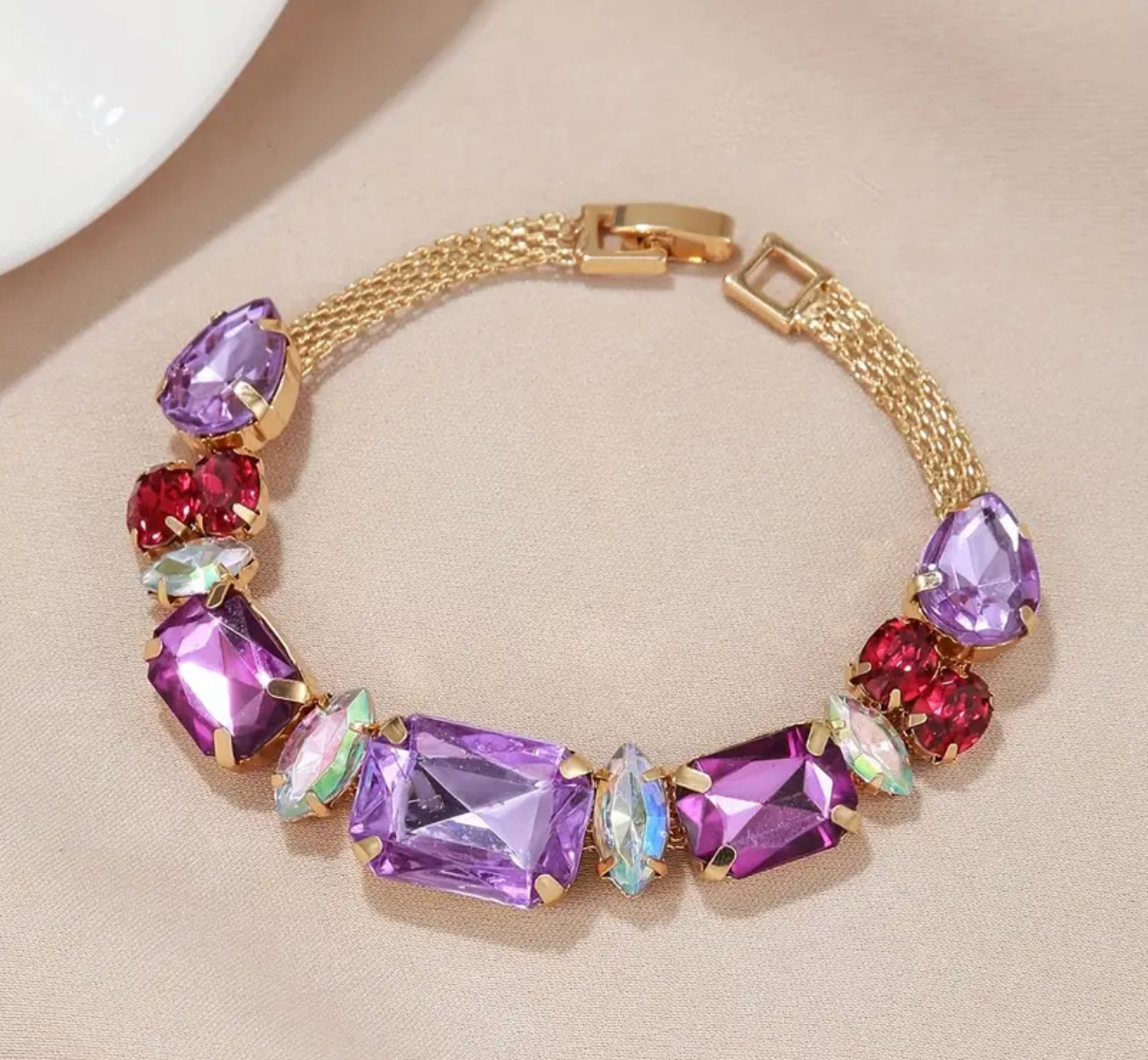 Colorful Gemstones, Tennis Bracelet For Women & Girls