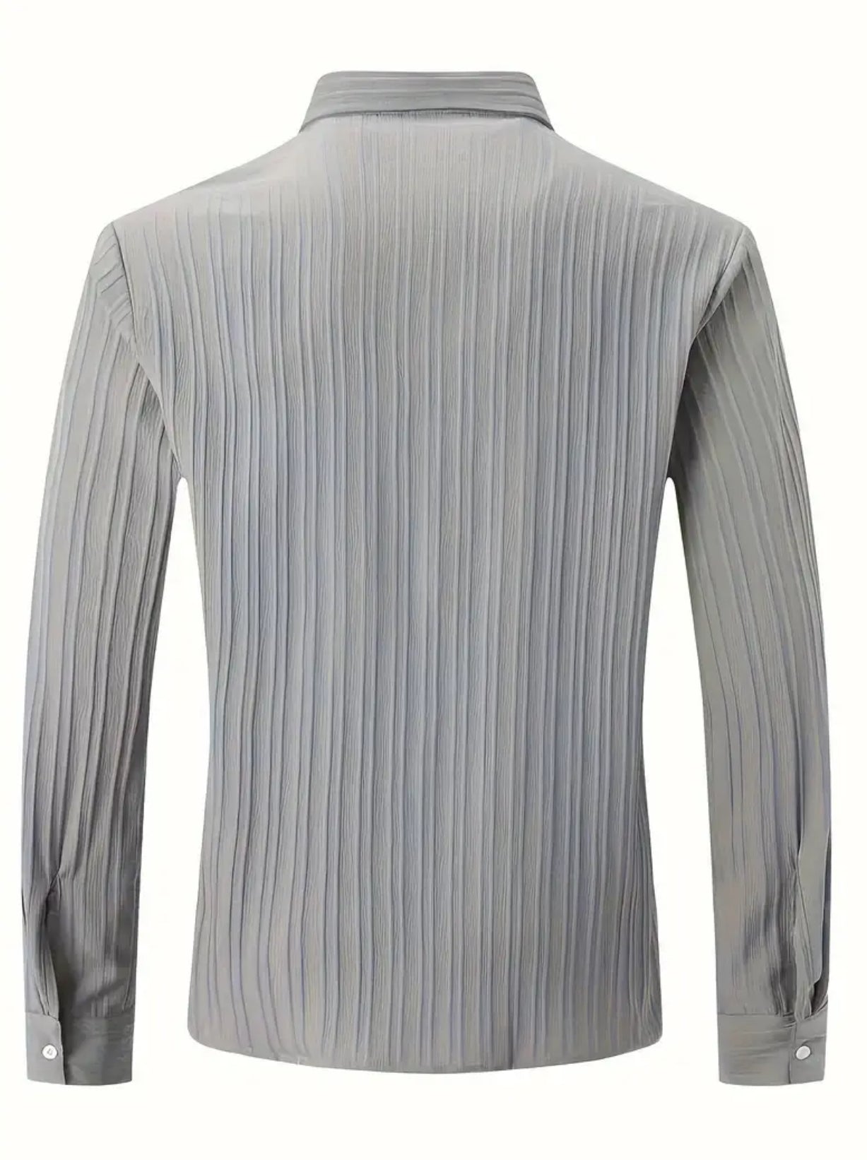 “Gentleman” Striped Classic Trachten Shirt - Long Sleeve, Casual Lapel, Button-Up