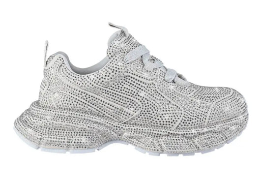 Women’s Chunky Platform “Rhinestone Life” mesh Sneakers