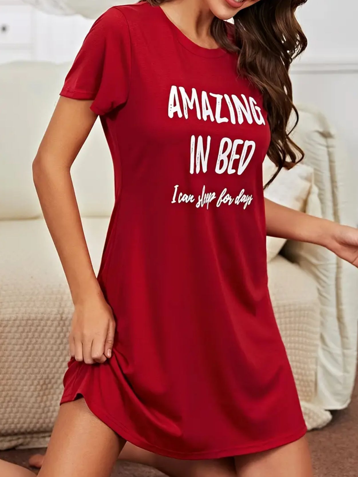 “Amazing in Bed” Women's Casual Nightdress, up to 5xl