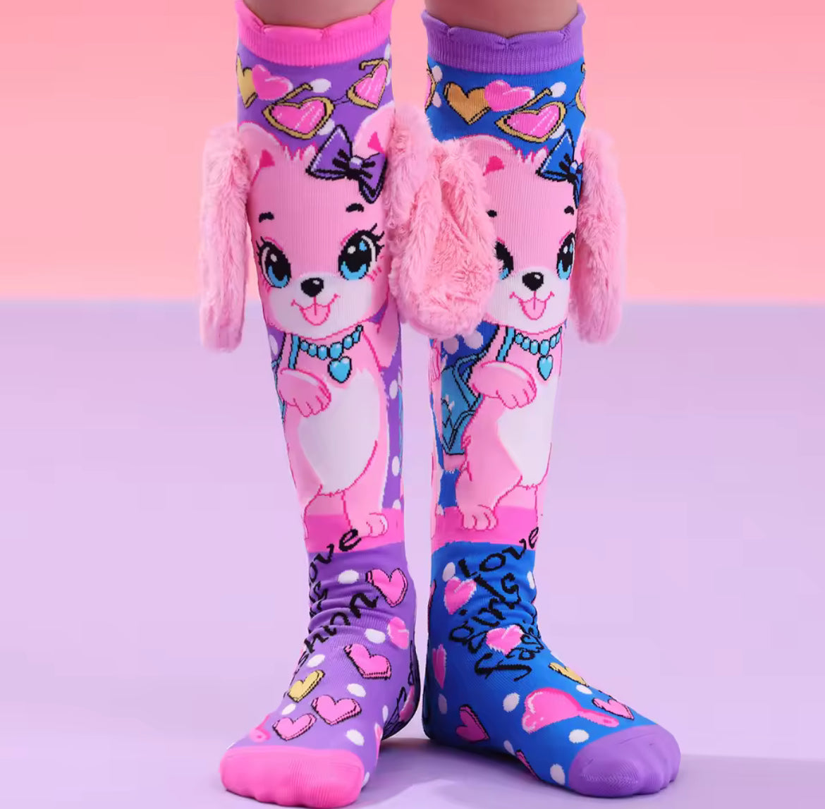 Girls 3D Warm Knee High Socks, 1 Pair