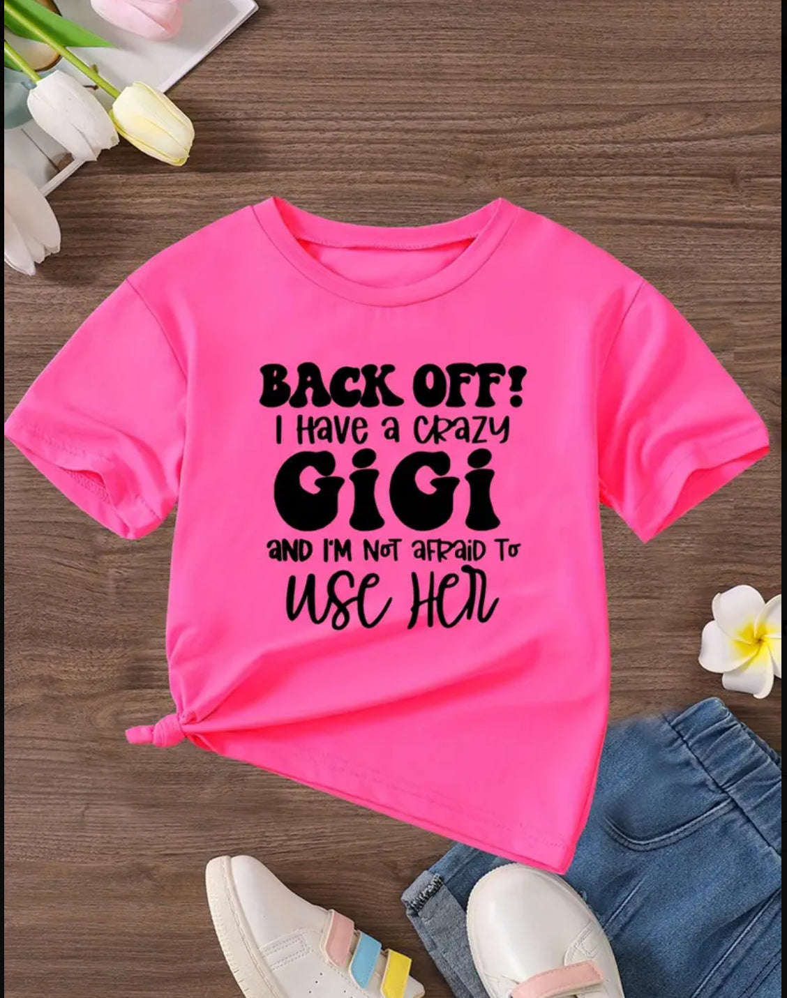 Camiseta informal y cómoda con cuello redondo para niñas “Gigi”, hasta 14 años