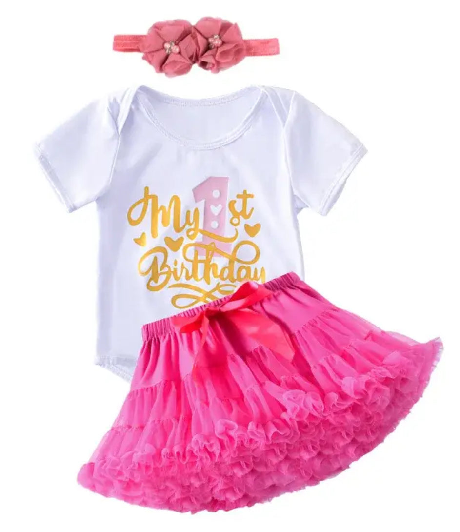 6-24M Baby Girls 1st Birthday Tutu Set 🎀