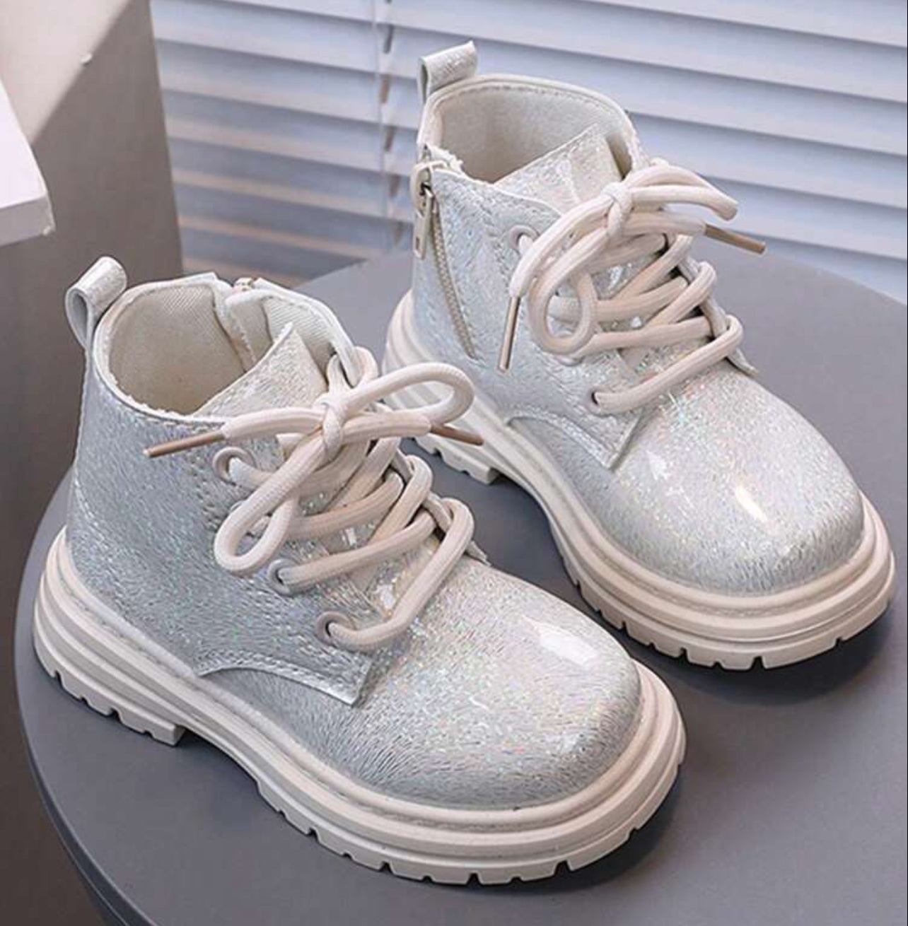 “Rainbow Sparkle Glitter” Girls, Short Boots