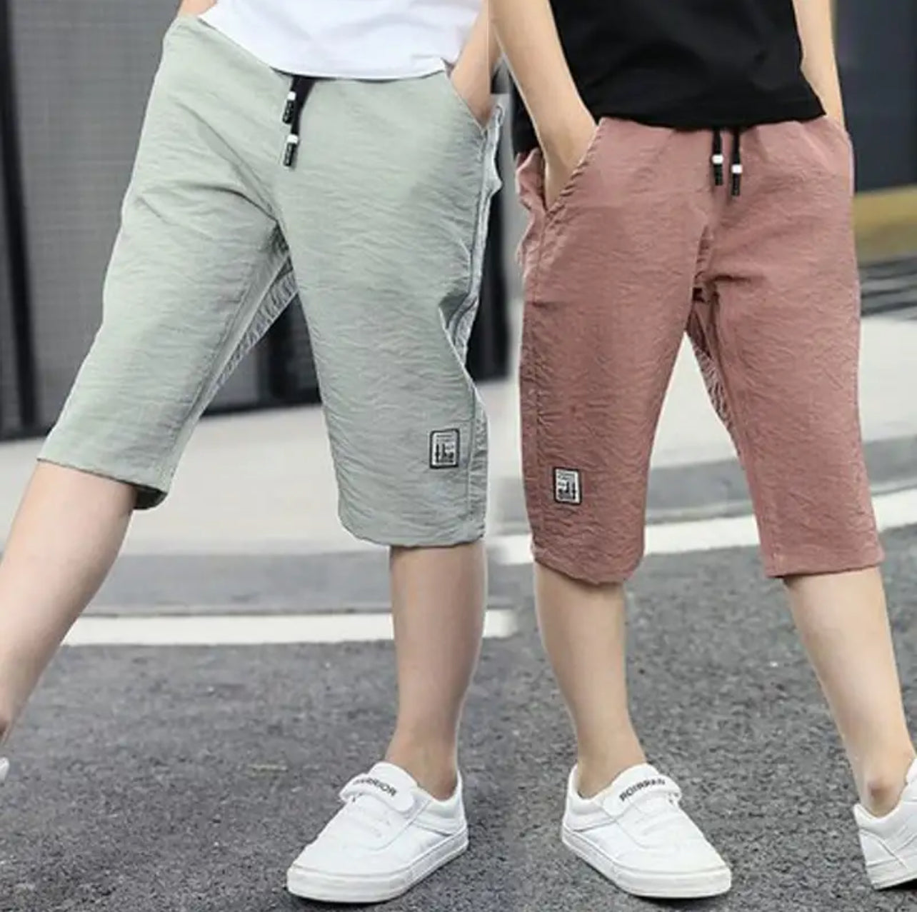 Pantalones cortos capri para adolescentes y niños