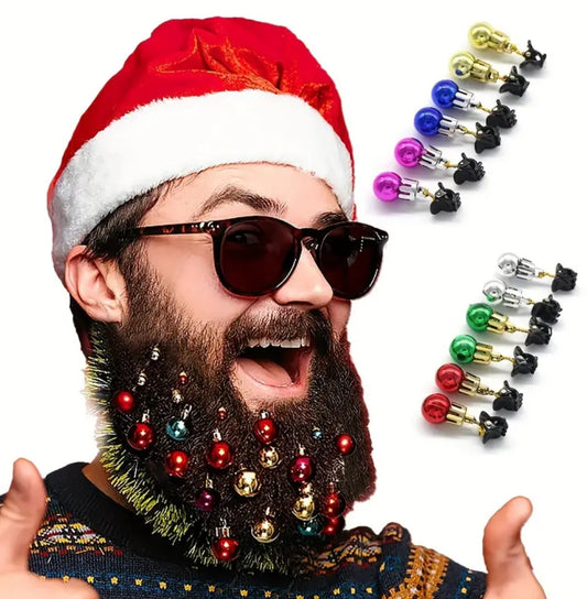 Festive Beard Clips 🎄Vibrant Colors, Easy to Use