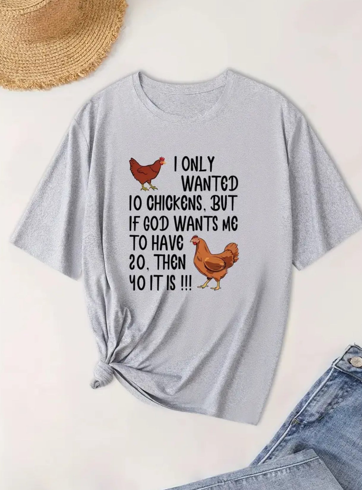 I Only Wanted 10 Chickens T-Shirt, Plus Posh 💋