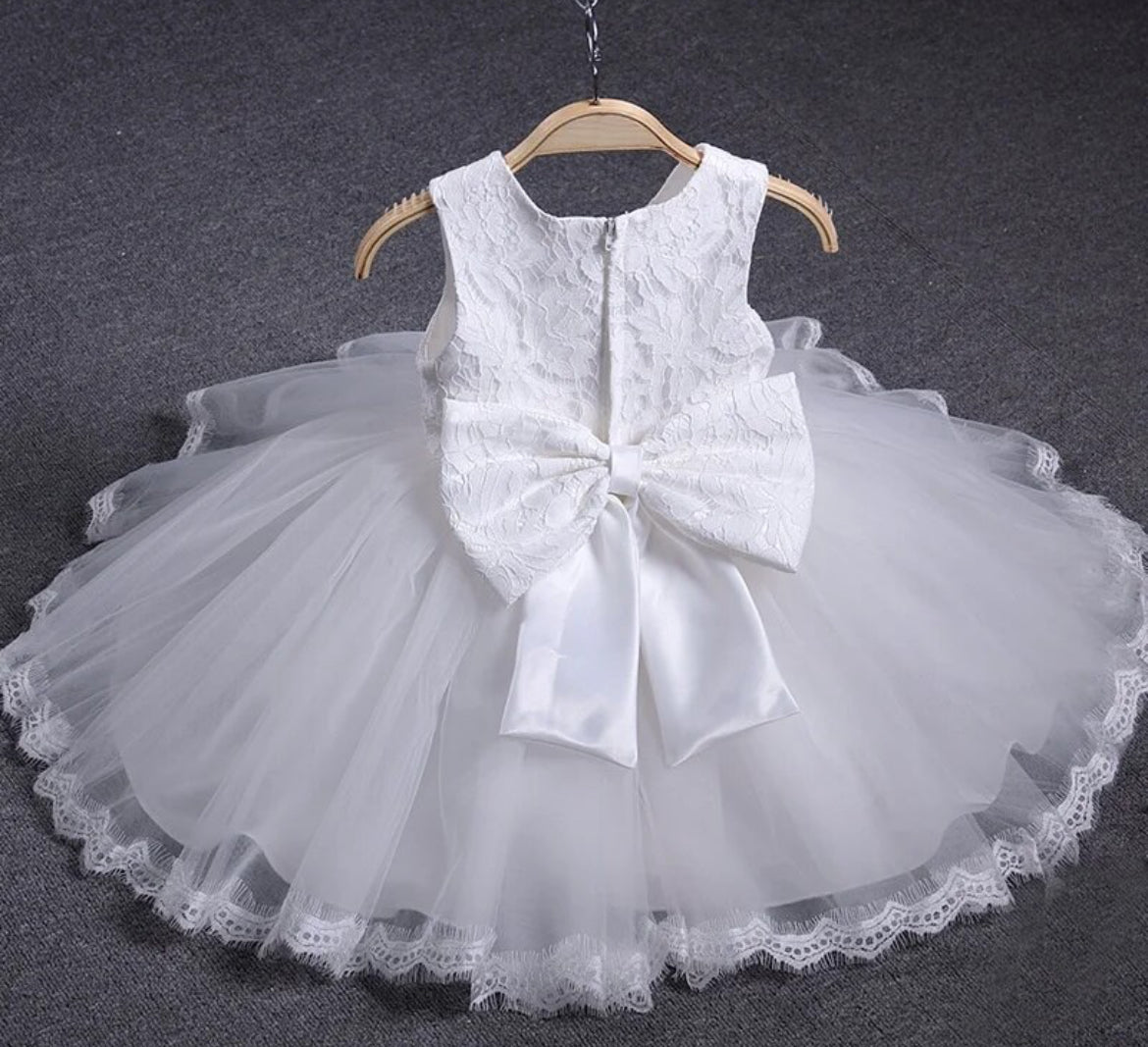 Little Angels 👼🏼 White Lace Baby Dedication Dress