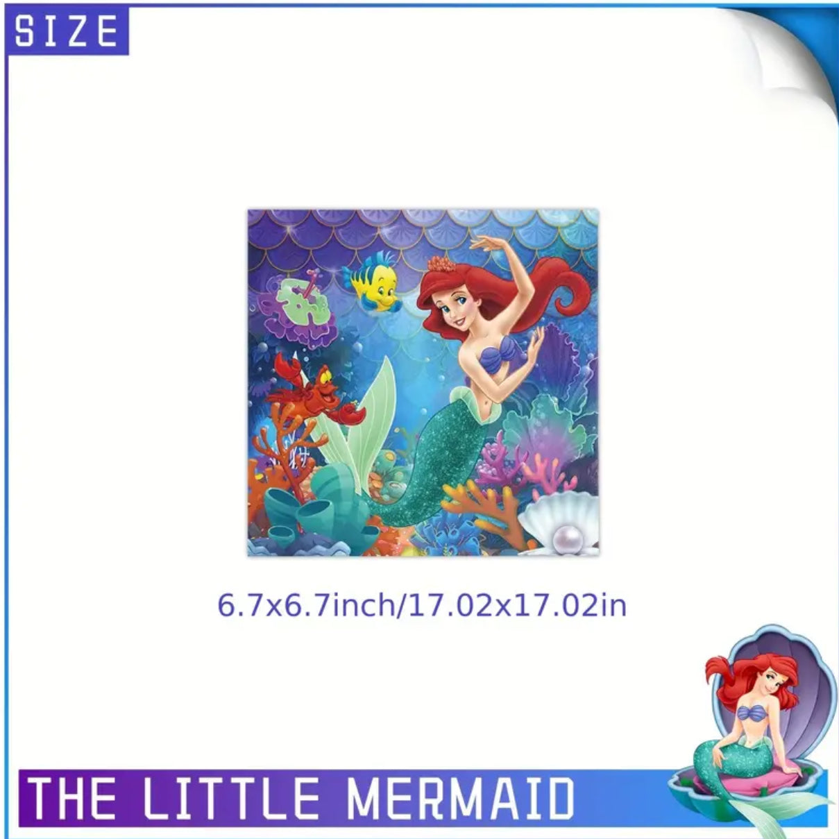 Disney Little Mermaid Princess Party Pack - 81Pc Disposable Tableware Set