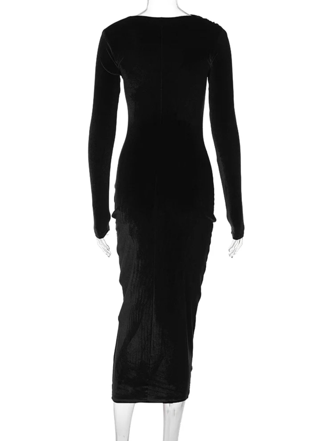 ‘Velvet’ Ruched Evening Long Dress