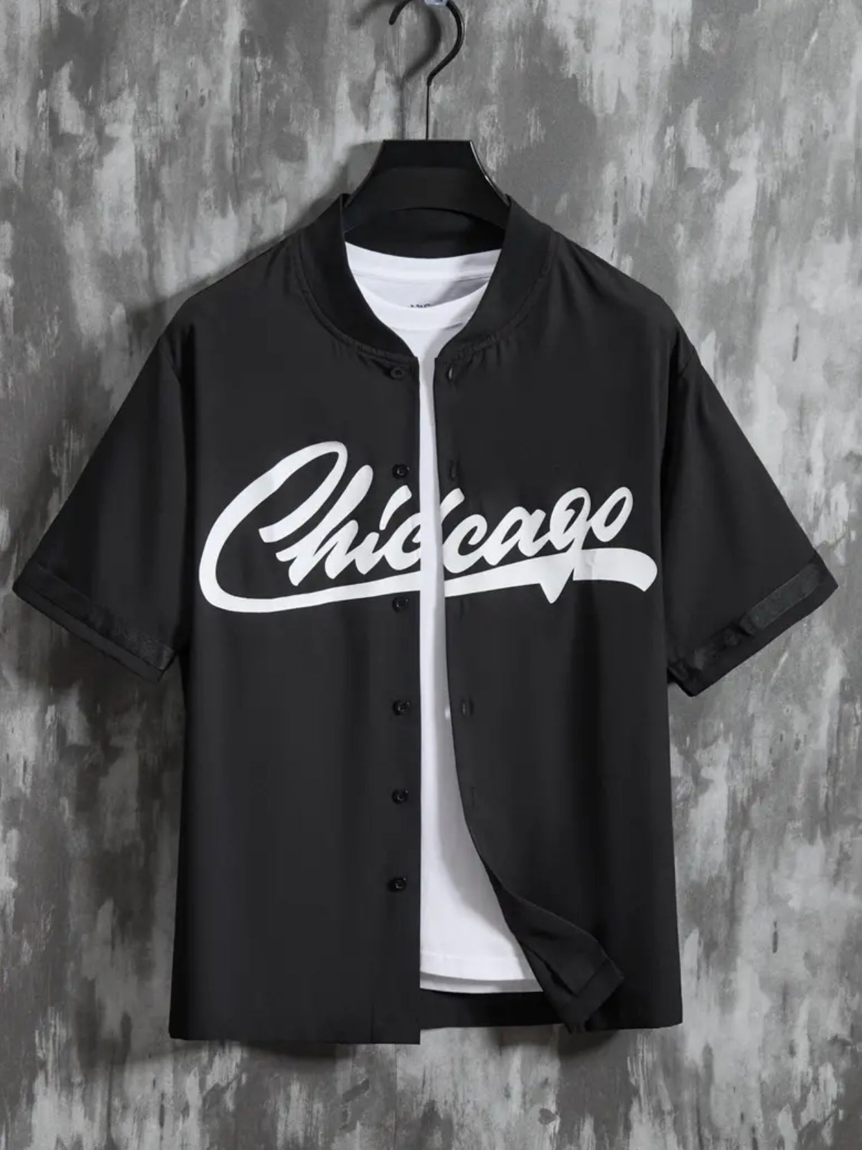 Men's Stylish Baseball Jersey, Short Sleeve, Casual, Lightweight Fabric